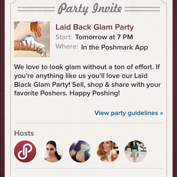 COHOSTING LAIDBACK GLAM POSH PARTY Tonight!!!❤️❤️ - Picture 2 of 2