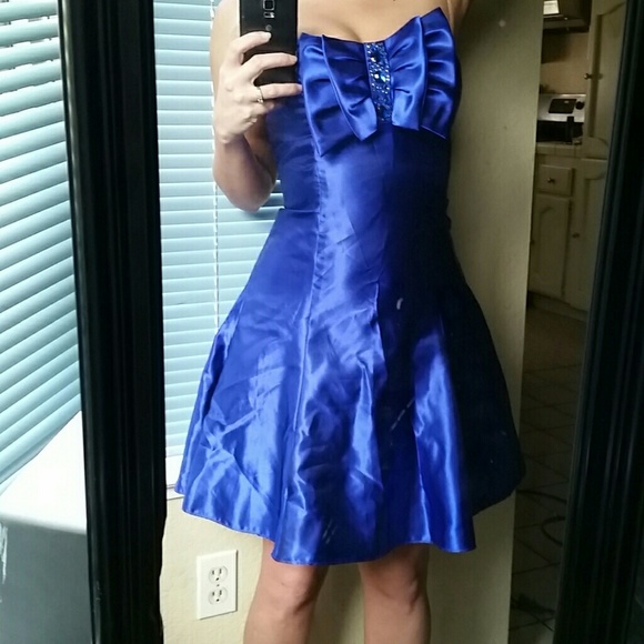 Jessica McClintock Blue Formal Dress - Picture 4 of 4