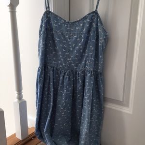 denim bird dress 💋