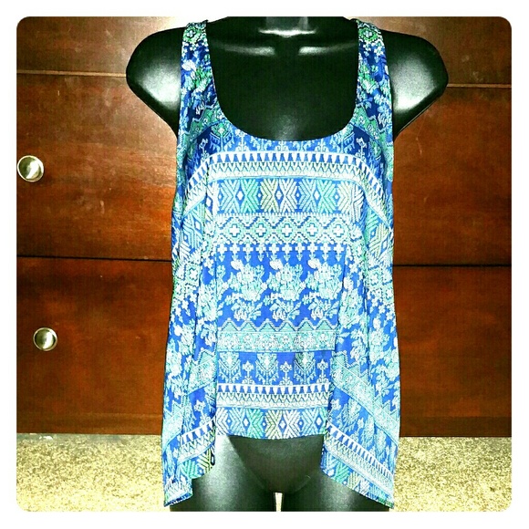 Collective Concepts Tops - Gorgeous print tank