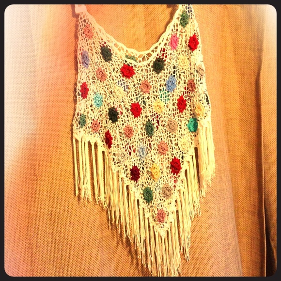 Stunning unique and colorful bohemian poncho SALE