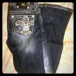 Miss me jeans silver diamond stitch size 27