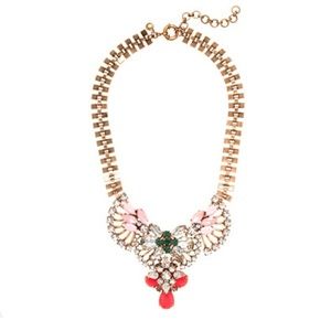 JCrew Crystal Fan Necklace