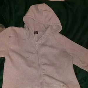 Soft grey zip up hoodie