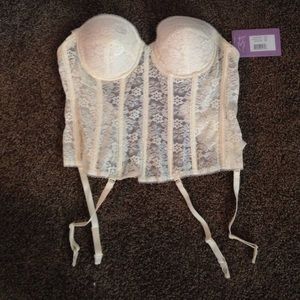 Ivory Bustier Bra size 36 A. NEVER WORN