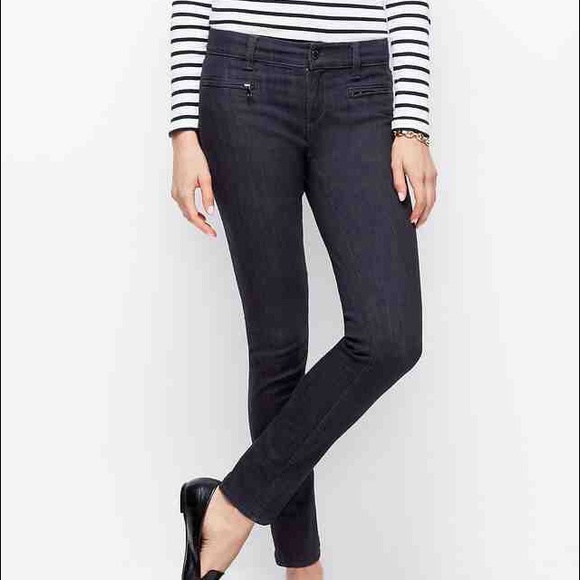 Ann Taylor Zipper Front Skinny Jeans