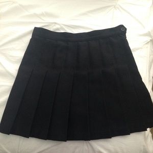 American Apparel Black Tennis Skirt