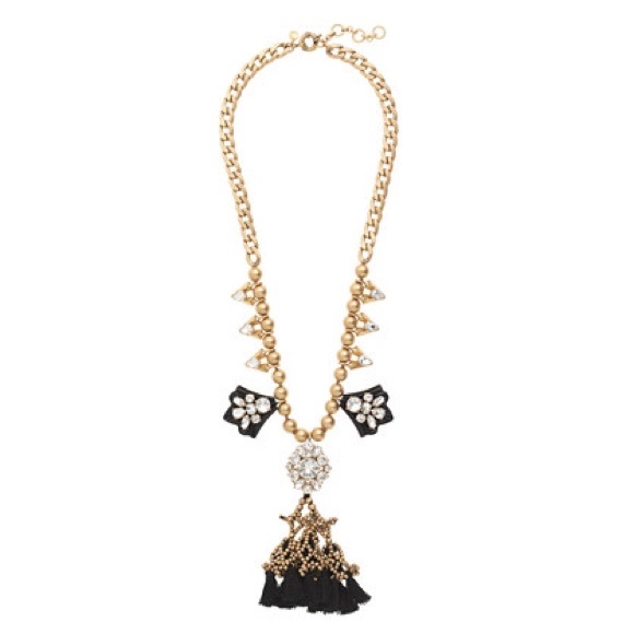 JCrew Crystal Tassel Necklace