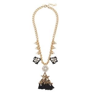 JCrew Crystal Tassel Necklace