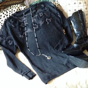 Heather embroidered sweater