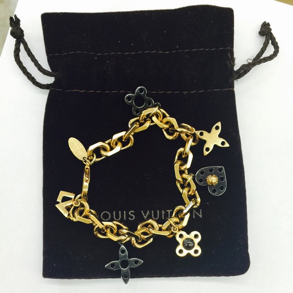 Louis Vuitton Monogram Gold Symbol Charm Bracelet - Picture 1 of 1