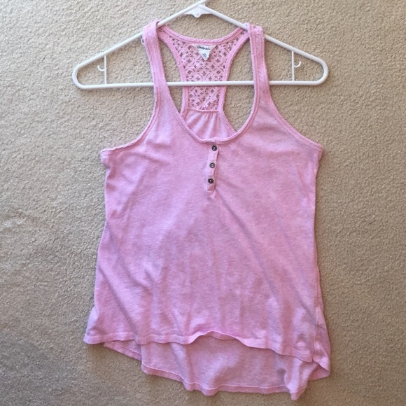Henley Light Pink Racerback Tank Top - Picture 1 of 3