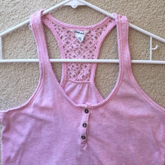 Henley Light Pink Racerback Tank Top - Picture 2 of 3