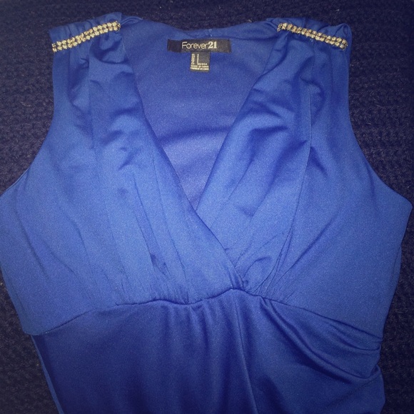 Blue mini dress