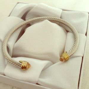 Silver and gold cuff