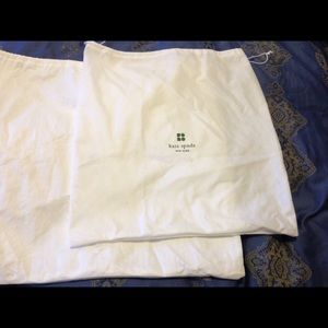 2 white Kate Spade Dust Bags
