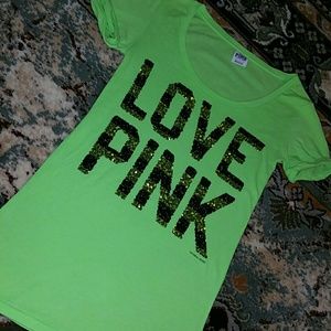 Bling sequin VS Pink shirt