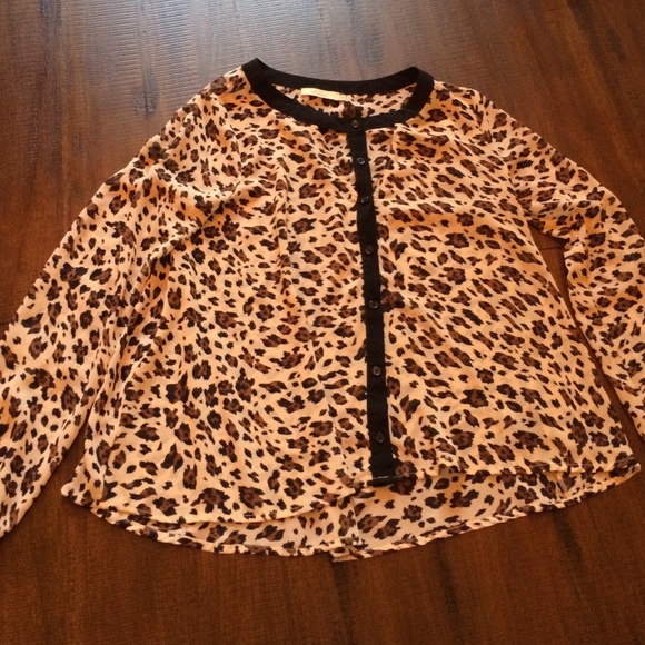 Chiffon Cheetah Button Up