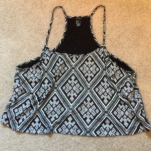 Forever 21 tribal print crop top