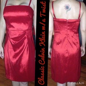 Calvin Klein💥ON SALE💥NWOT Fab Cut💋Red Dress💋