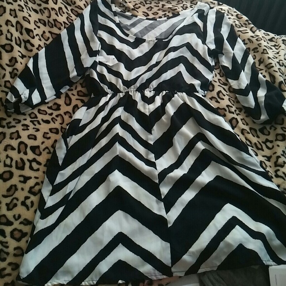 Black and white dress