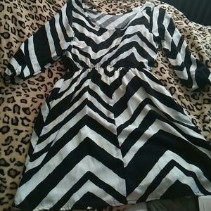 Black and white dress