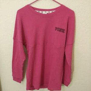 SOLD-PINK VARSITY CREW SHIRT