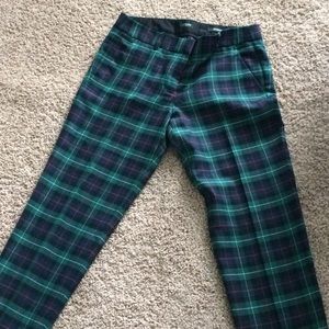 Jcrew Skimmer Plaid Pants