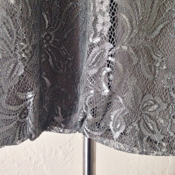 Grey Lace Ann Taylor Loft Skirt - Picture 4 of 5