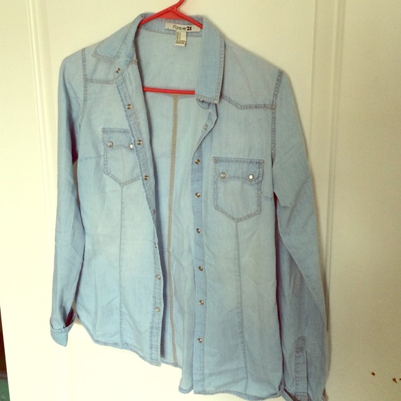Forever 21 Tops - Forever21 Chambray