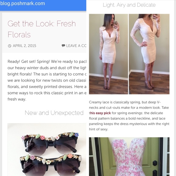 Sold | Cream Lace Floral Dress - Picture 4 of 4