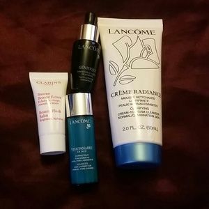 Skin care, deluxe samples, cleanser, serum