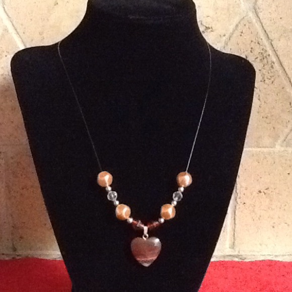 Floating heart 18" necklace