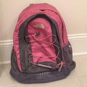 Pink North Face Backpack
