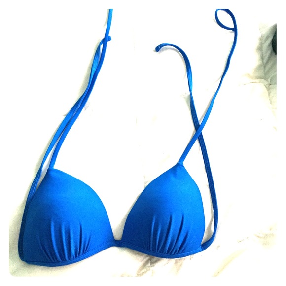Blue triangle swim top