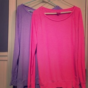 Lot of 2 Victoria Secret PINK tunic/shirts.