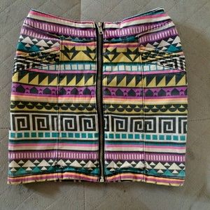 H&M tribal print skirt.