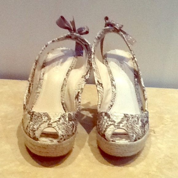 COACH SNAKE PRINT PATTERN WEDGES