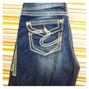 Silver  Capri Jeans 28