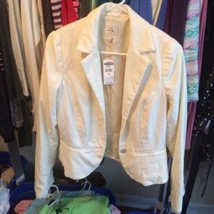 Old Navy white blazer, New with tags, Size Medium