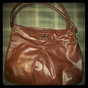 Brown leather purse
