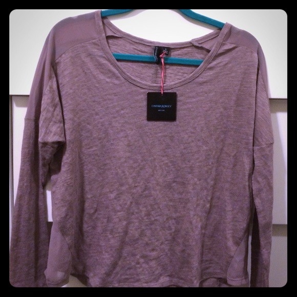 NWT - Cynthia Rowley long sleeve purple top - Picture 1 of 3