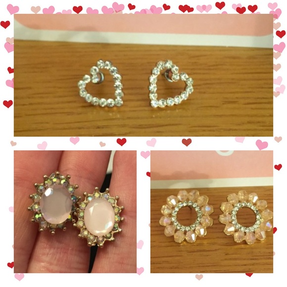 Sparkly pink earrings bundle! 💖✨