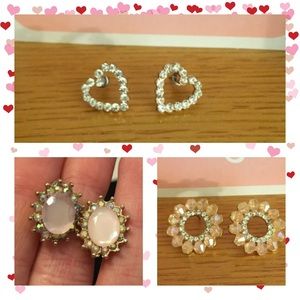 Sparkly pink earrings bundle! 💖✨
