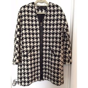 Zara Black/White Pattern Coat