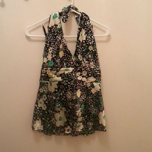 Floral halter top