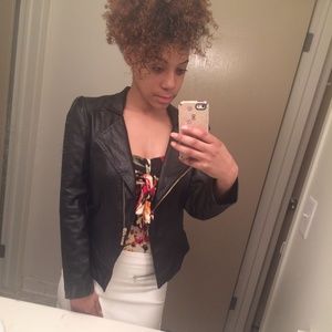 Black leather jacket