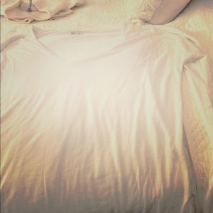 White long sleeve v neck