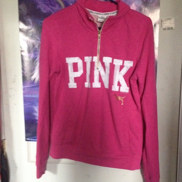 *TRADE* PINK quarter zip sweatshirt