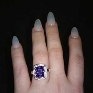 Purple sapphire ring